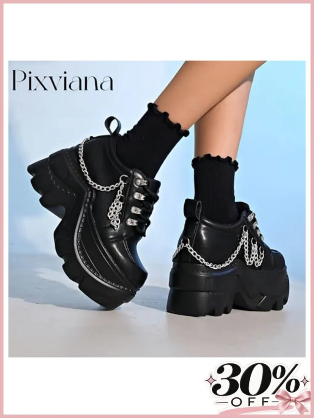 Women's Platform Sneakers Chunky Wedge Black Casual Y2K Bride Wedding Sneaker